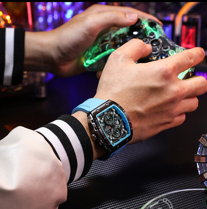 Men's Six-pin Quartz Tape Men's Watch - Product upscale 