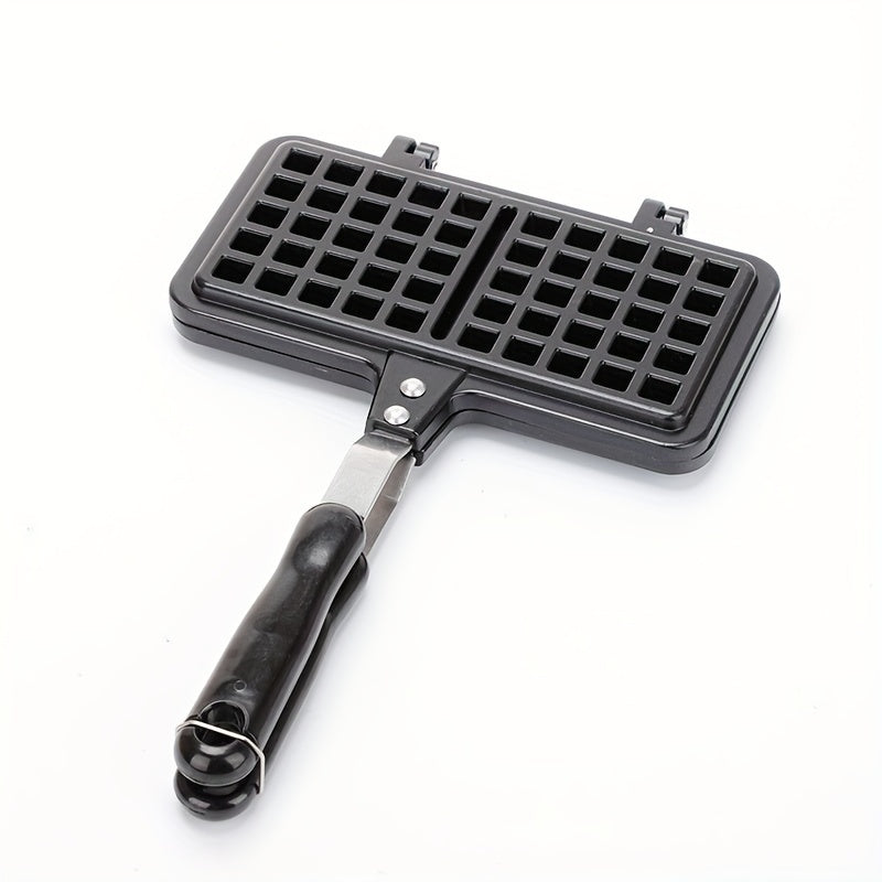 1pc Double-headed Rectangular Waffle Baking Pan, Nonstick Waffle Maker, Breakfast Machine, Eggettes Pan, Double Pan Mold, Cookware, Kitchenware