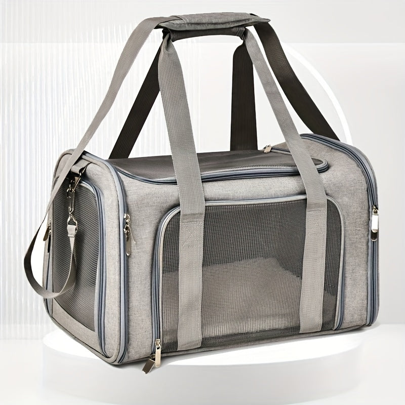 Portable Pet Carrier for Large Cats and Dogs - Comfortable and Secure Travel Bag for Puppies and Kittens