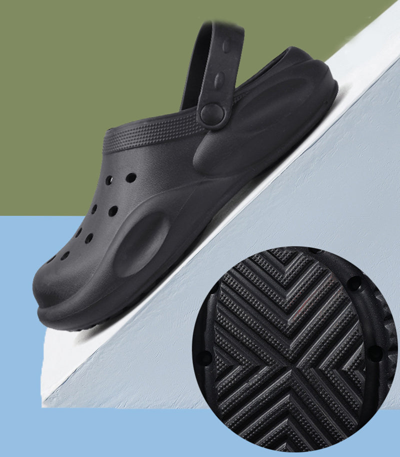 EVA Hole Shoes Beach Casual Baotou Sandals Non-slip Garden Clogs Shoes - Product upscale 