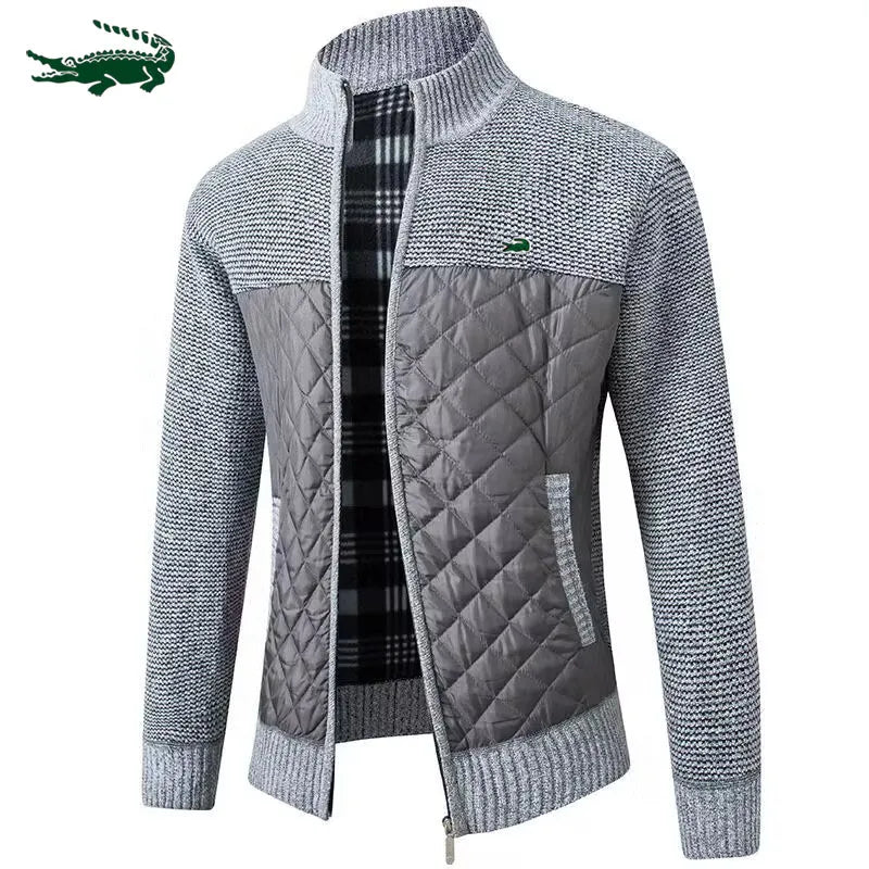 Autumn and Winter Men's Sweater Cardigan Zipper, Thickened Coat Jacket m-4XL