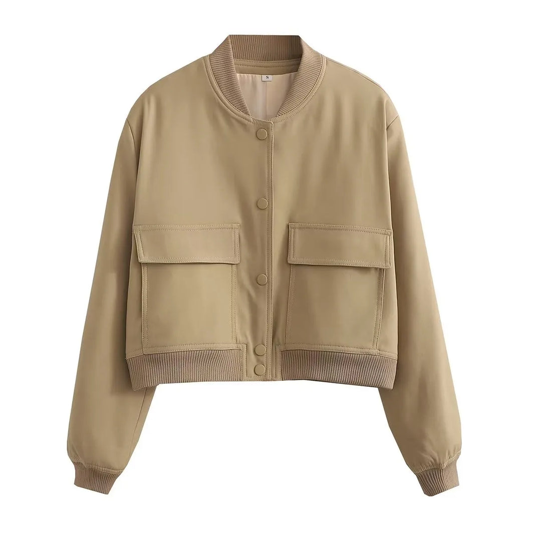 SLTNX Fashion Woman Bomber Jackets for Women 2023 Spring Autumn Female Long Sleeve Coats Ladies Big Pockets Jacket New Outerwear - Product upscale 