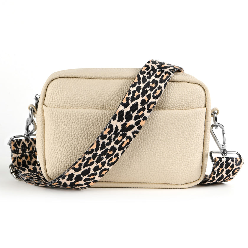 Women Solid Classic Purses and Handbags Wide Fabric Strap Crossbody Bag Luxury Daily Use Zipper Shoulder Bags - Product upscale 
