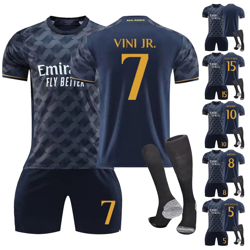 23/24 Real Madrid Home Jerseys Sports Team Uniform Set Football Training Suit Set