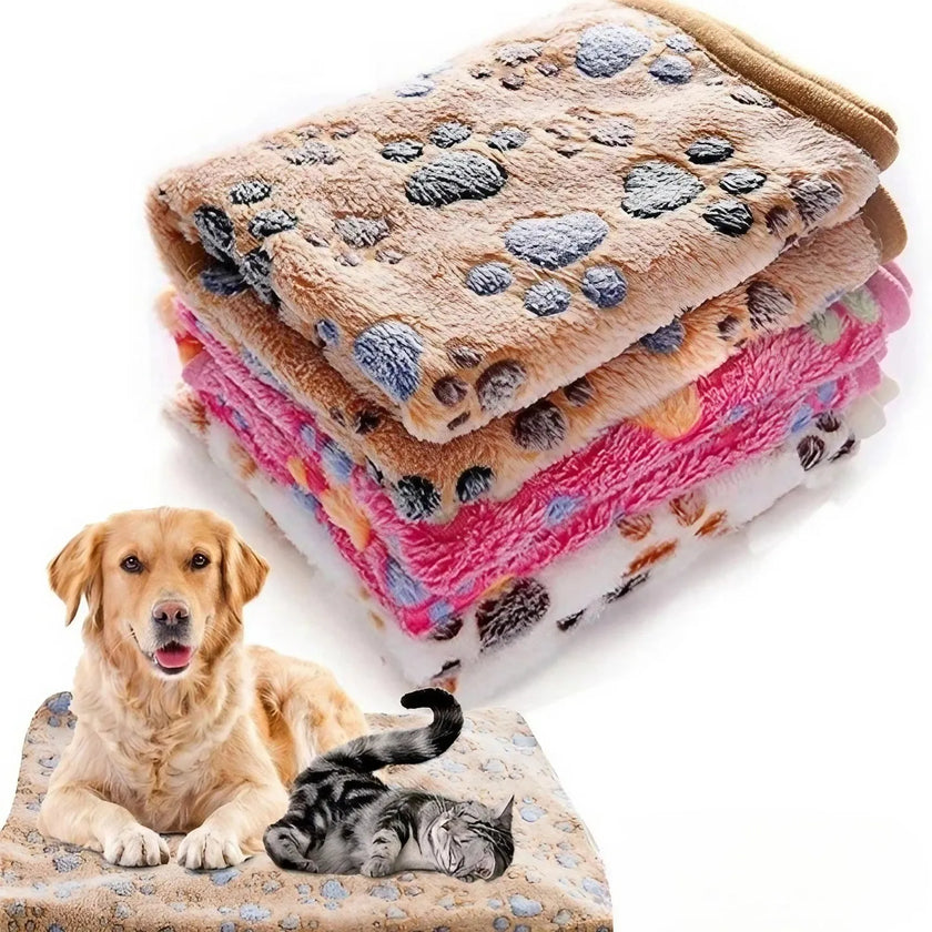 Soft Fluffy High Quality Pet Blanket Cute Cartoon Pattern Pet Mat Warm and Comfortable Blanket for Cat Dogs