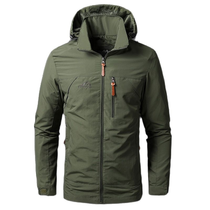 Men's Jackets Waterproof Military Hooded Jacket Windbreaker Outdoor Camping Sports Elastic Coat Male Clothing Thin Overcoat - Product upscale 